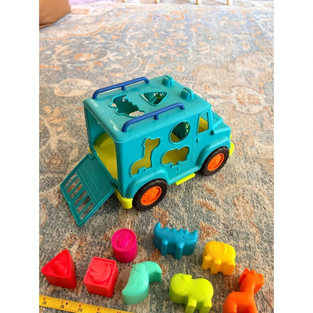 B. toys Happy‎ Cruisers Rollin' Animal Rescue Shape Sorter Truck Toddler Toy